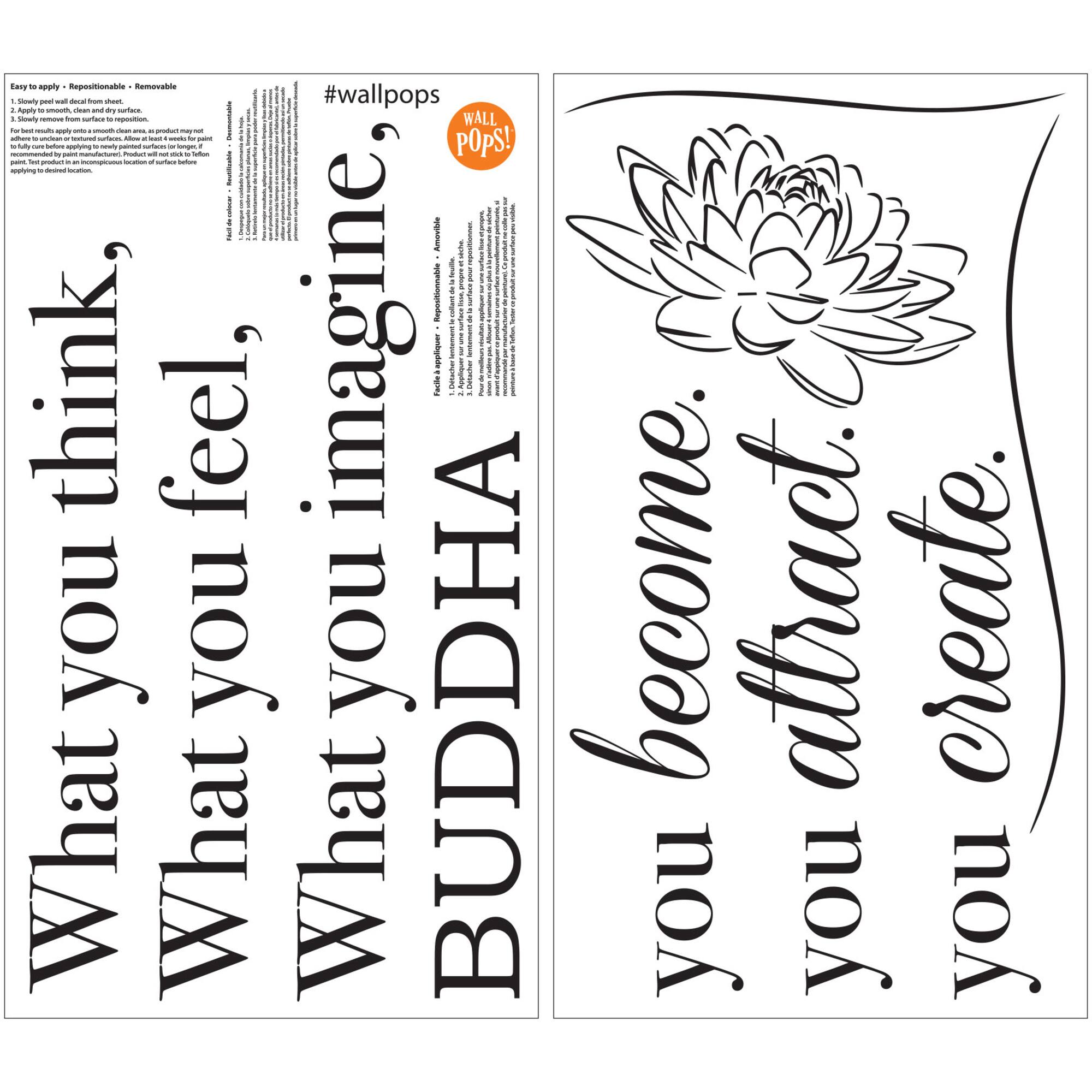 WallPops Become What You Think Wall Quote